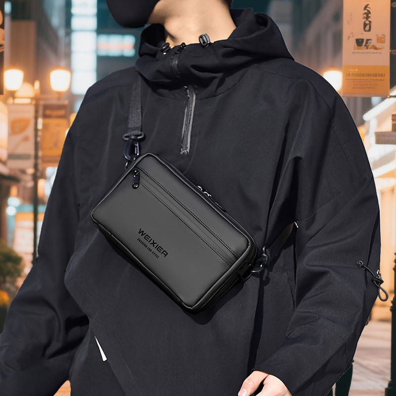 Cross-Border Fashion New Men's Shoulder Bag Trendy Brand Small Square Bag Business Commuting Men's Bag Outdoor Crossbody Bag Men's Bag