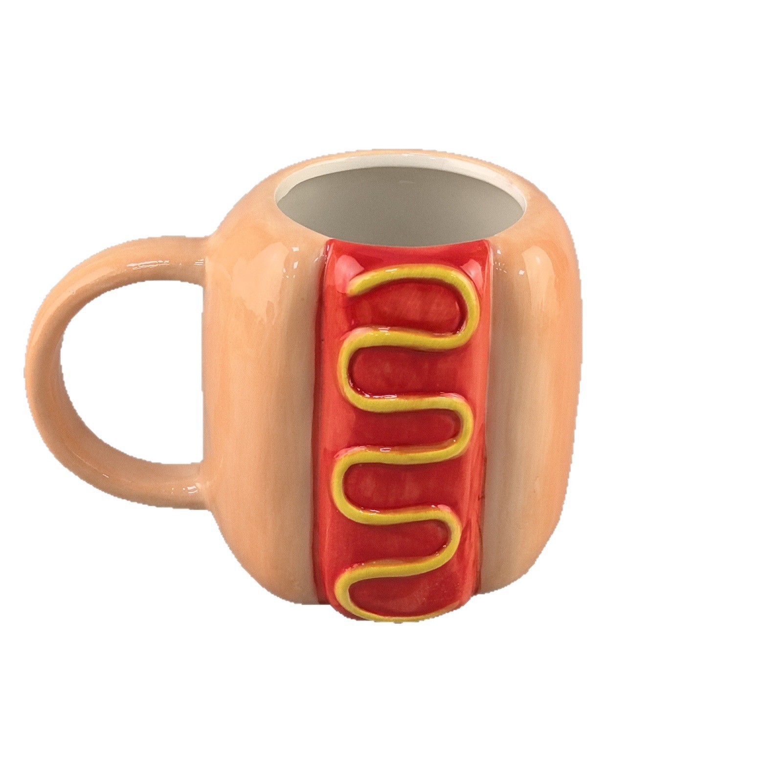 Ventas transfronterizas de dibujos animados creativos lindos perros calientes de cerámica taza de café de alto valor de regalo de cumpleaños