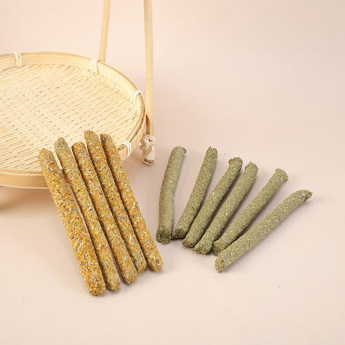 Small pet grass stick molar stick 6 bags in bags rabbit guinea pig chinchilla molar teeth healthy pet snacks pet supplies