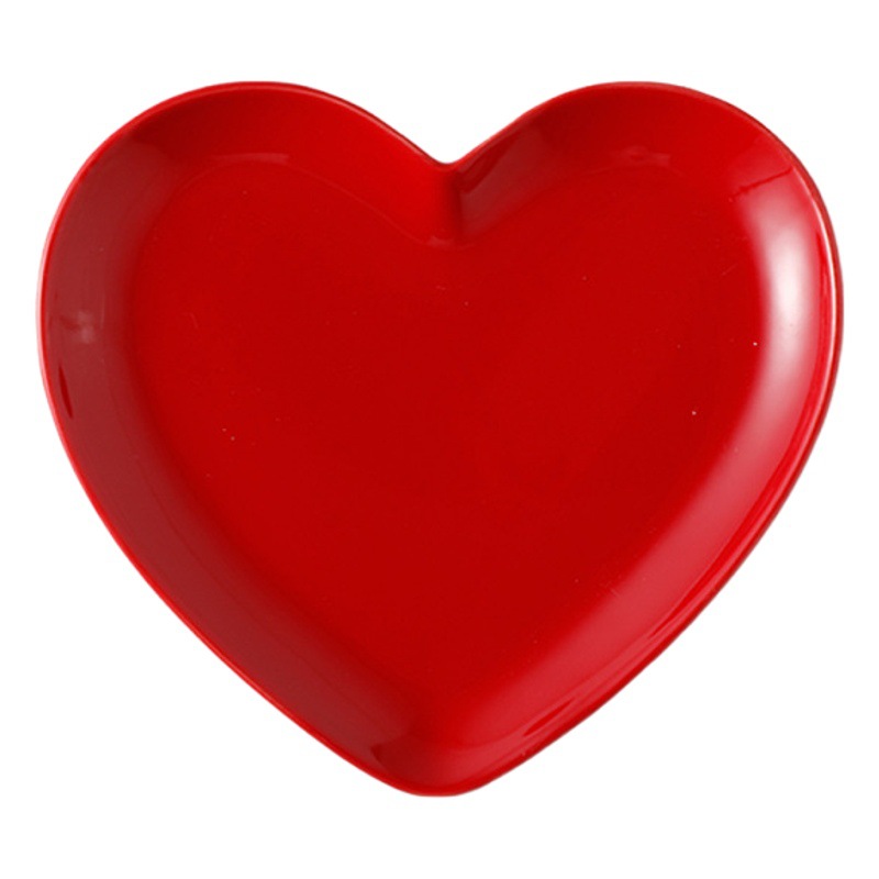 Plato de amor de alta apariencia hogar plato de postre horno microondas horno arroz al horno placa imprimible LOGO pareja vajilla