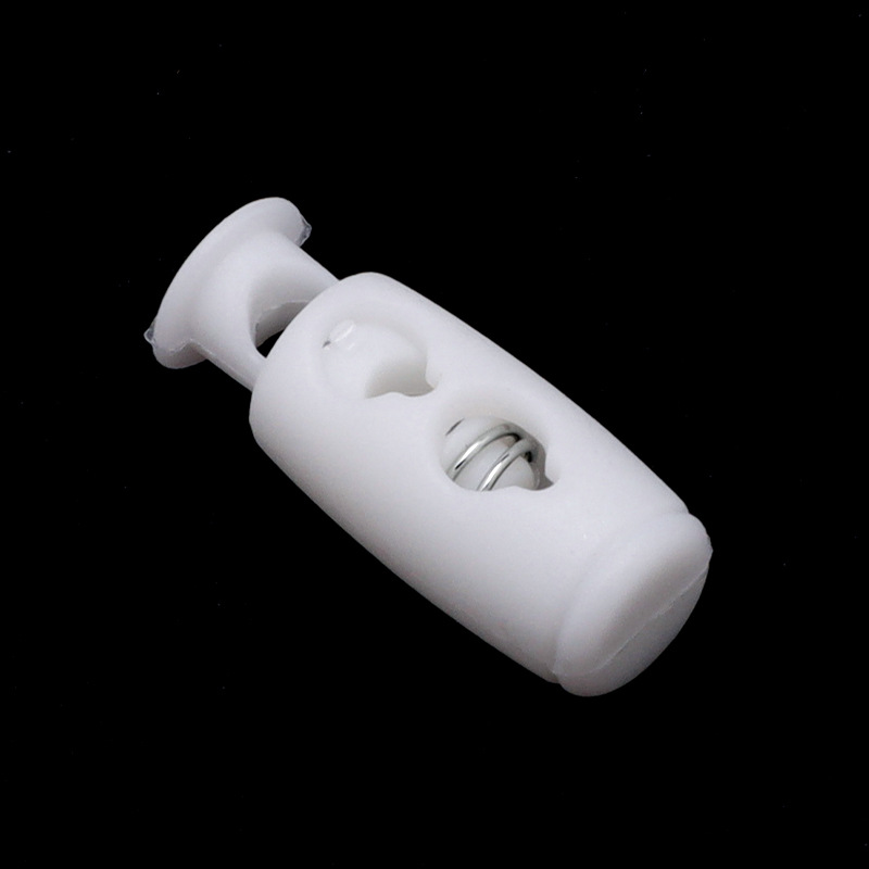 Ropa de nylon blanco y negro hebilla de resorte ajustación hebilla de apriete botón de hebilla antideslizante sombrero hebilla fija botón image 37