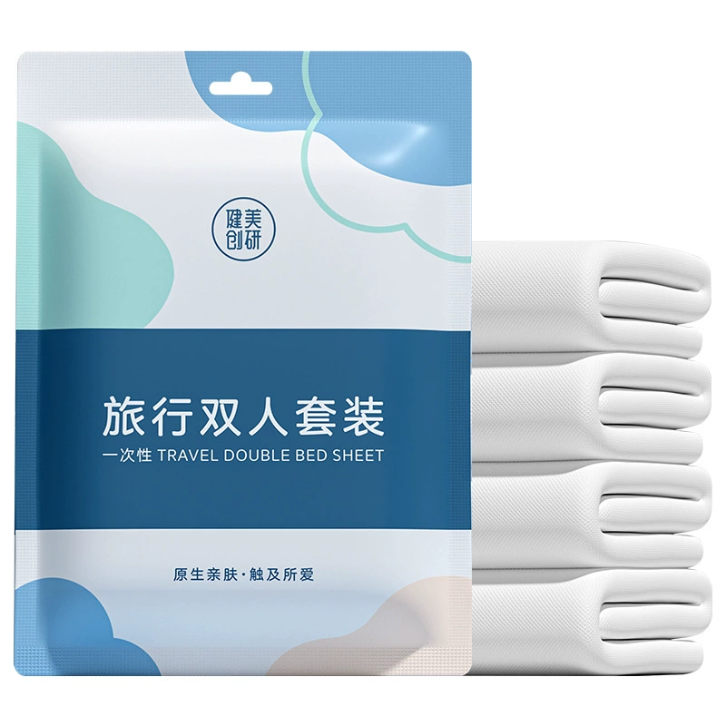 Disposable sheet for traveling, duvet cover, pillowcase, set, increased thickness, 4 piece set
