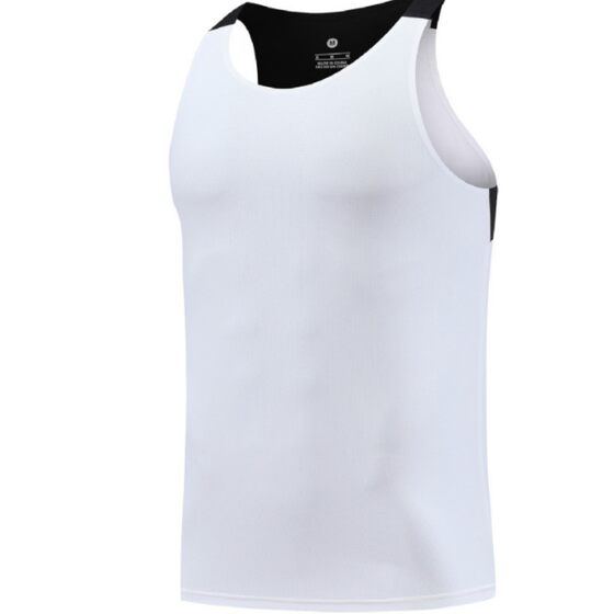 High Elastic Quick-drying Sports Thin Traceless Vest Men's Breathable Fitness Marathon Running Training Sleeveless Top for Summer