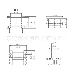 EE13 transformer skeleton vertical widening 5 5 foot skeleton EE1310 skeleton row spacing 12.5