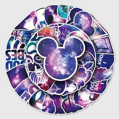 50 starry sky Graffiti Sticker Cross border fresh Sticker DIY Water cup Mobile phone shell trunk Sticker waterproof