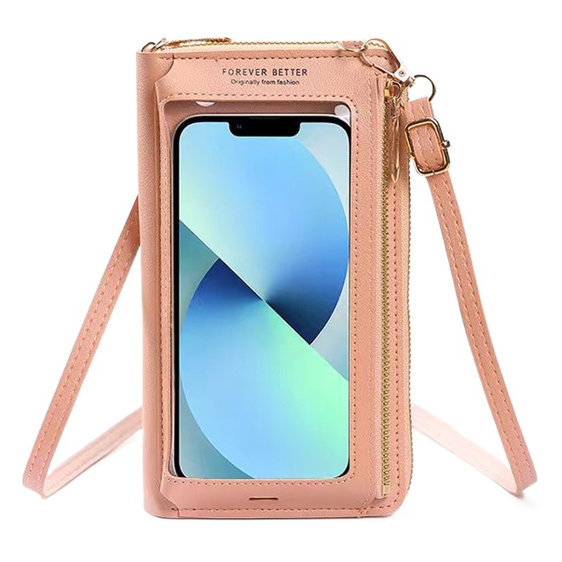 Touch Screen Mobile Phone Bag for Women, Cross-Body Anti-Theft Multi-Functional Shoulder Bag, Transparent Mini Bag, Wallet, Mobile Phone Bag, Cross-Body Bag
