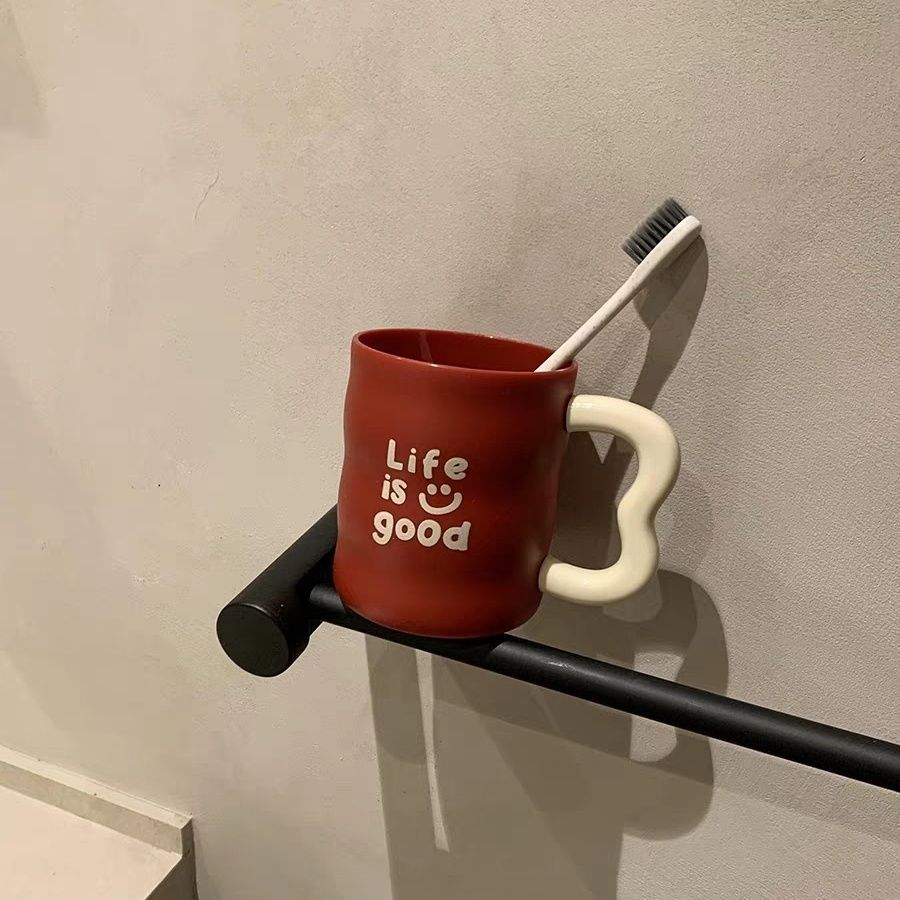 Letter High-Value Mouthwash Cute Simple Washing Brushing Teeth Children's Household Couple Toothbrush Holder Tooth_voghion.com