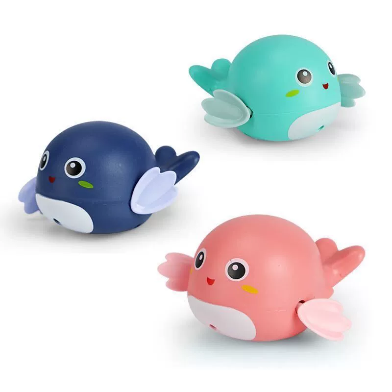 Summer toy play in water for bath, dolphin