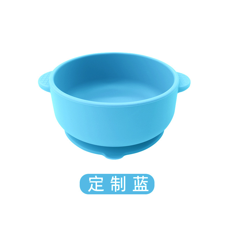 Tazón para orejas de silicona de grado alimenticio para bebés Tazón para orejas de cinturón antideslizante de color sólido para niños Tazón para orejas con ventosa
