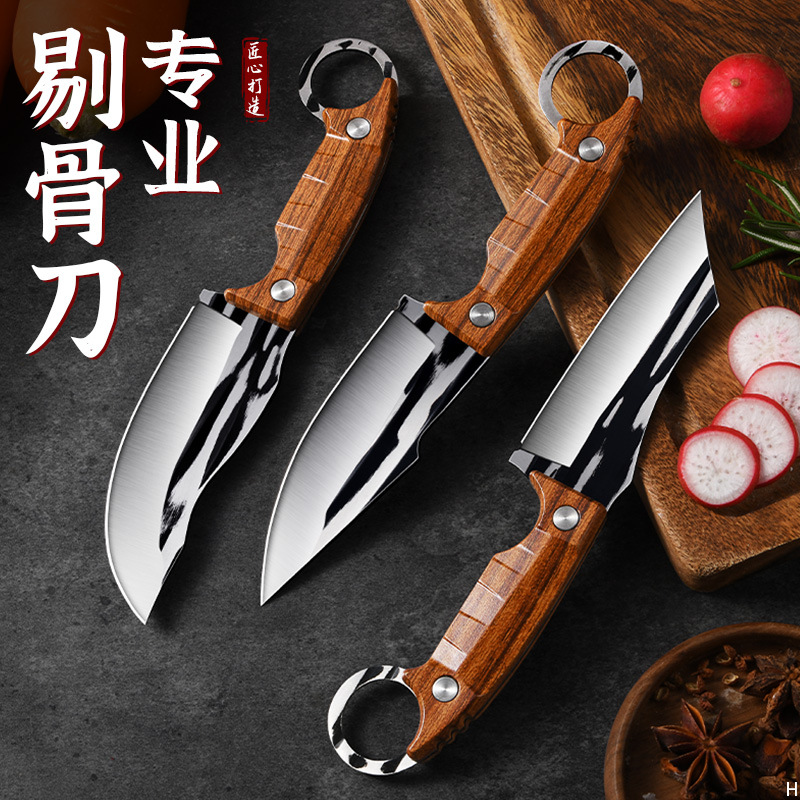 Cuchillo de hueso forjado mango mongol cuchillo de carne cuchillo de fruta carne hogar cuchillo especial cuchillo de comedor cuchillo de cocina traje