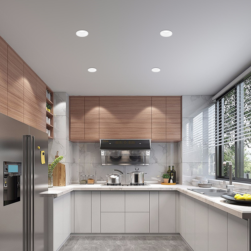 Gran vista de jardín luz descendente integrada anti-deslumbramiento de espectro completo hogar minimalista sala de estar sin lámpara principal lámpara LED 607L