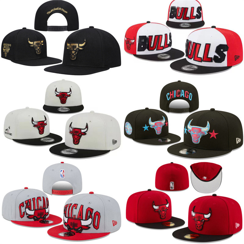 NBA Bulls basketball cap, hip-hop style, unisex, high-quality embroidered flat-brimmed cap, outdoor sun hat NBA Bulls basketball cap, hip-hop style, unisex, high-quality embroidered flat-brimmed cap, outdoor sun hat