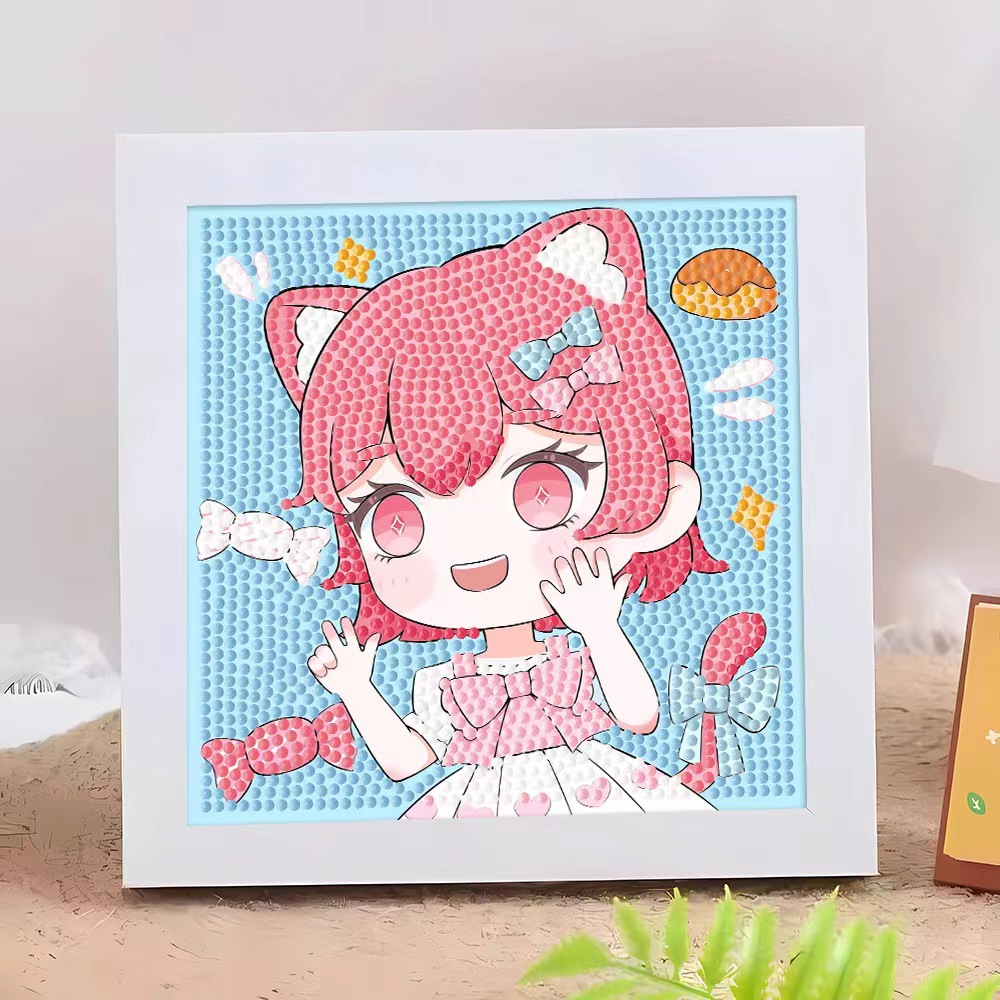 Diamante infantil DIY hecha a mano con material de marco paquete de dibujos animados Sanliou pegatinas de diamante regalo al por mayor pinturas de mampostería