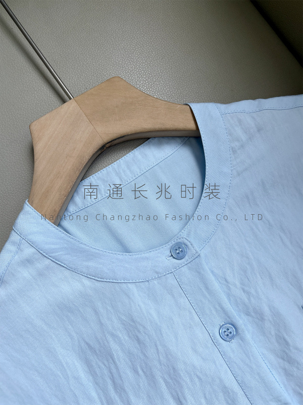 纯欲风初恋裙！绿绒蒿系列简约绑带衬衫长款长袖连衣裙不规则早秋|undefined