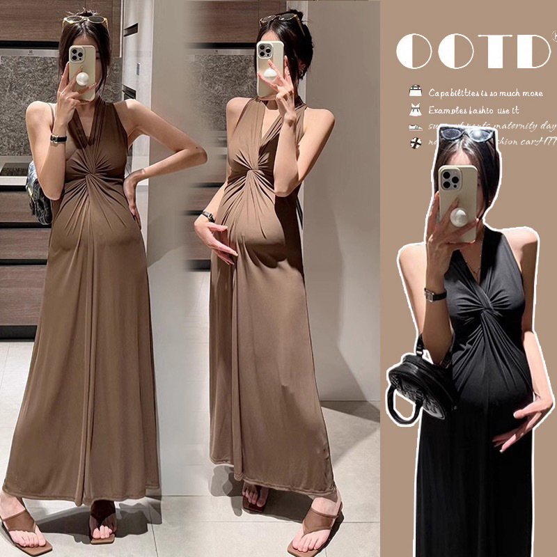 Maternity Wear 2026 Summer New Style Elegant and Sexy Slimming Maternity Dress Fashionable Hot Mom Outing Strapless Long Dress Maternity Wear 2026 Summer New Style Elegant and Sexy Slimming Maternity Dress Fashionable Hot Mom Outing Strapless Long Dress