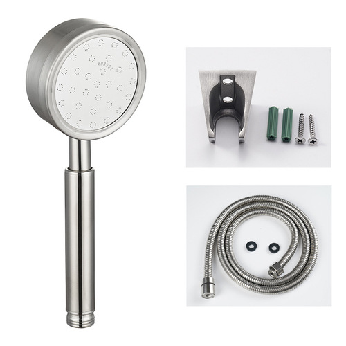 304 stainless steel filter pressurized water-saving hand shower hand spray shower head shower head simple set nozzle