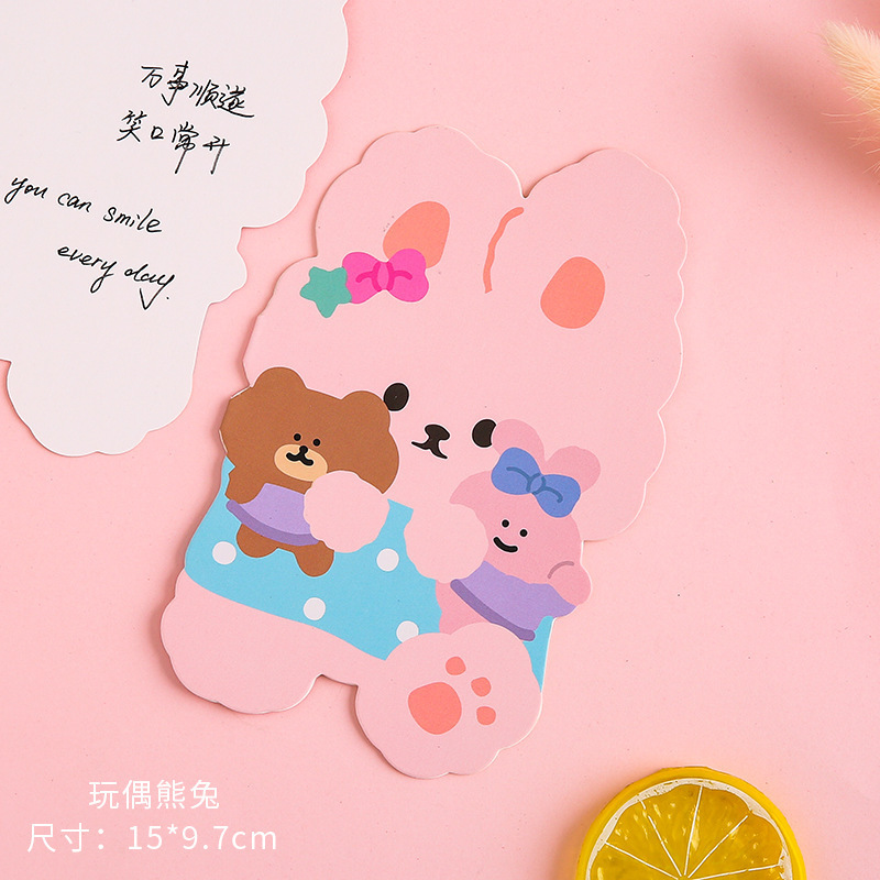 Tarjetas postales de dibujos animados tarjetas de felicitación alienígenas tarjetas pequeñas cartas escritas a mano tarjetas de deseos en blanco para estudiantes y niños bendiciones