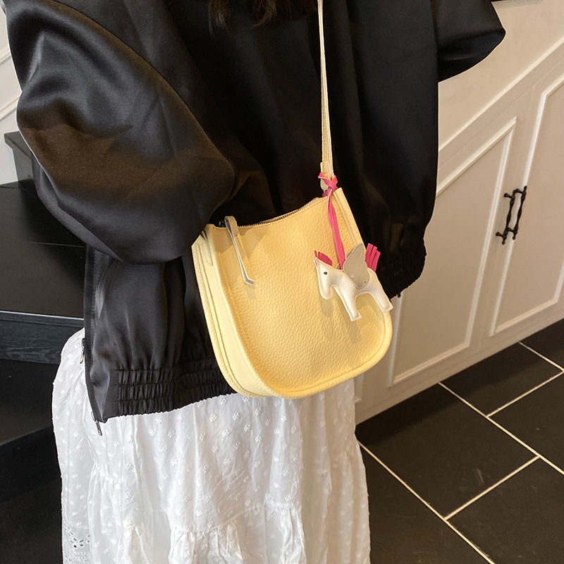 Hanfeng bolso de cuero suave para mujeres 2026 verano nuevo mini bolso de hombro bolso de viaje diario bolso