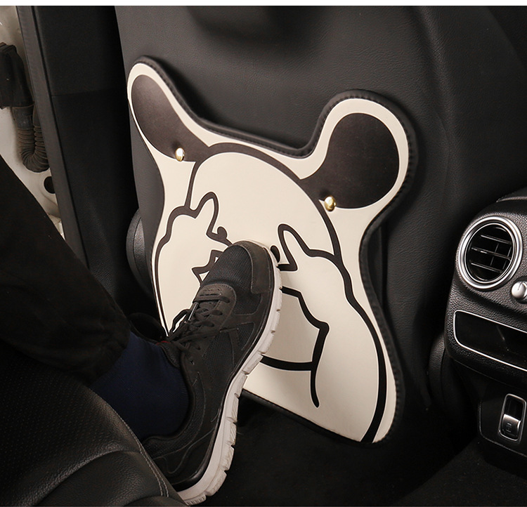 Bieye Short Anti-Kick Pad Car Rear Universal Seat Back Car Interior Decoration Rear Seat Back Anti-Dirty and Anti-Wear Pad
