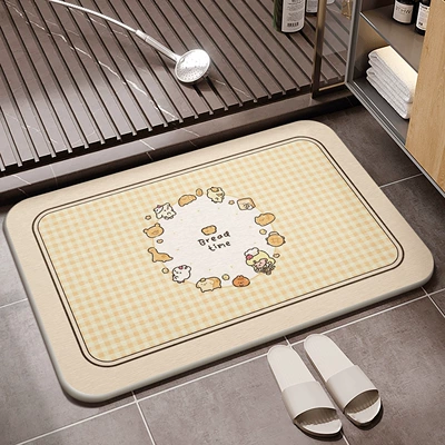 Toilet Door Non-Slip Mat, Bathroom | Avtomobil döşəmə paspasları - menggu-shiguang-bathroom-hard-mat-g-354509cm-square-white-background