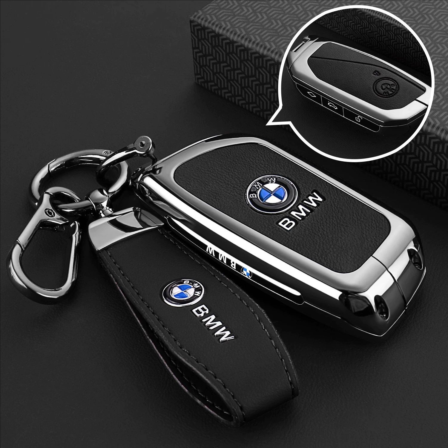 Suitable for 25 Bmw 5 Series Key Covers 530Li/525Li Bag 7 Series 3 Series New X1/I5/X7 Shell Bmw Buckle