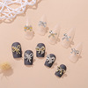 Japanese metal nail decoration with bow, decorations handmade for nails, new collection, wholesale