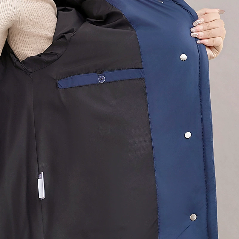 Winter down jacket, for middle age, 2023 collection, increased thickness