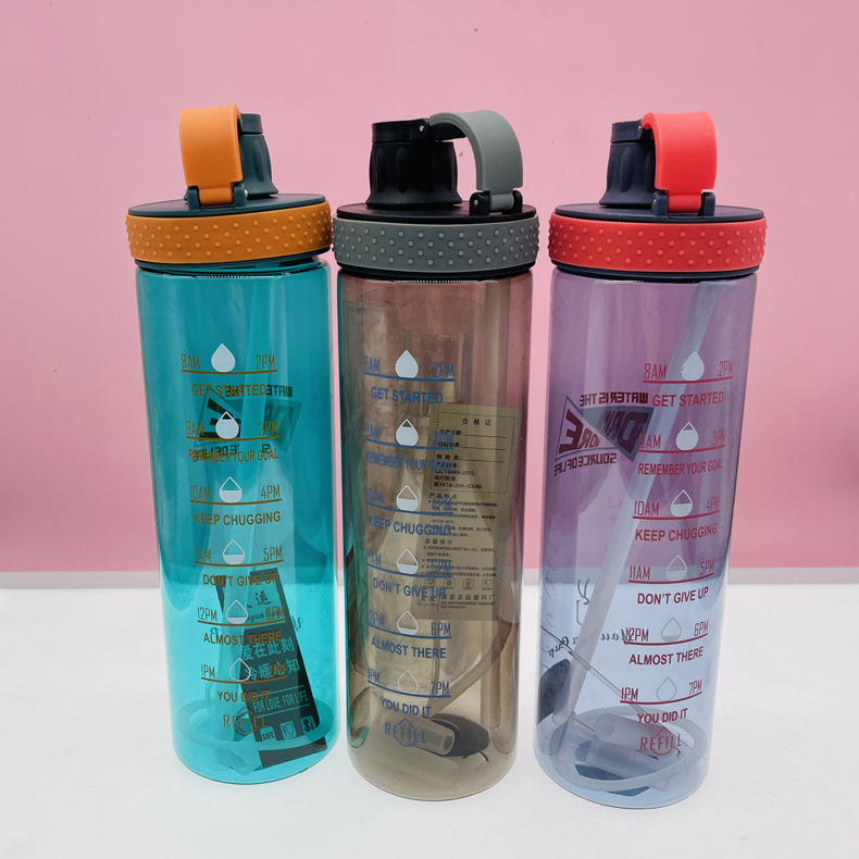 Youyun 0382 Xinwang TAZA ROJA taza de plástico 1000ml portátil taza de tonelada portátil estudiante espacio taza al por mayor