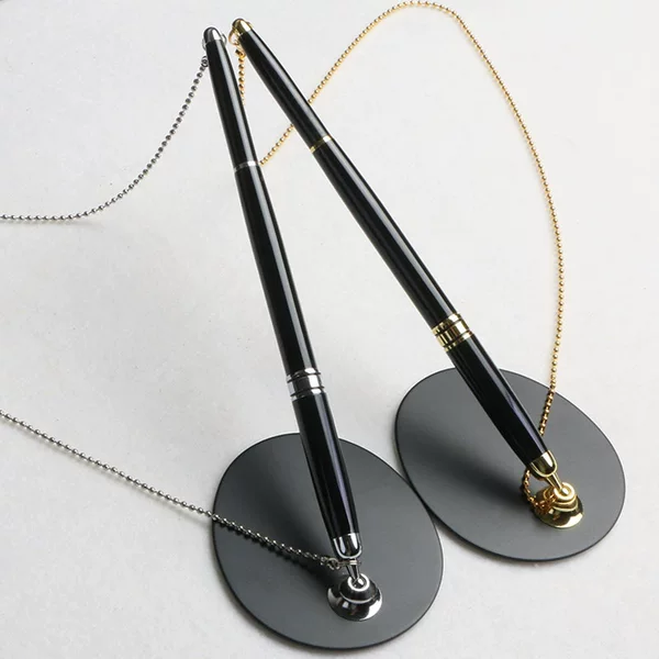Business Teacher Metal Pen Office Bank Desk Pen Metal Desktop Fixed Signature Pen Gift Box Set Desk Pen