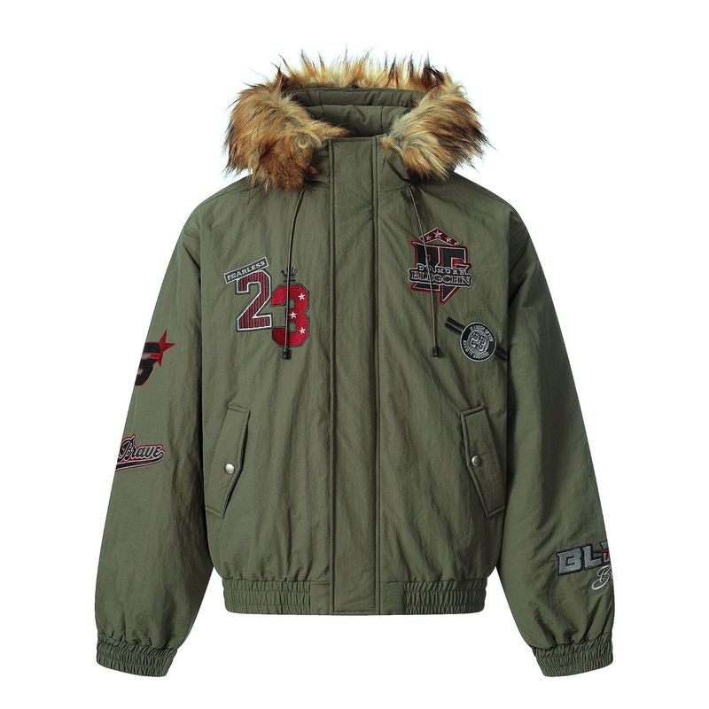 Eon Modish 25冬季New实拍美式高品质短款连帽棉服外套|undefined