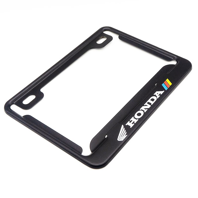 Plate Frame for Honda | Honda Nömrə qabı - honda-stainless-steel-black-hollow-style