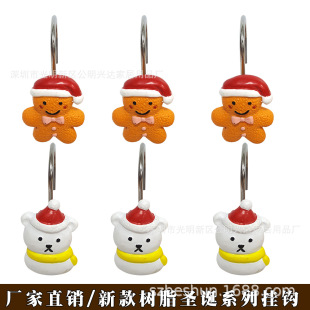 Factory Direct cross-border dedicated Santa Claus hook resin old man Hook bathroom supplies sticky hook hardware accessories