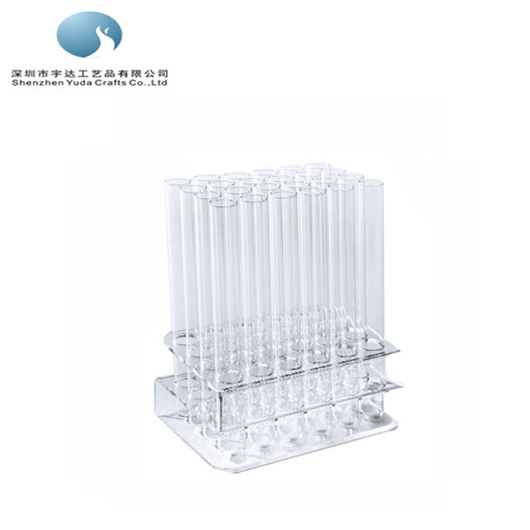 沙井厂家实验室试管架16x13x10cm透明双排15孔比色试管架离心管架