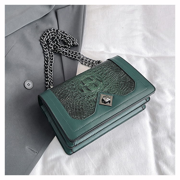 Crocodile Pattern Shoulder Bag For Women Large Capacity Luxury Handbag_voghion.com