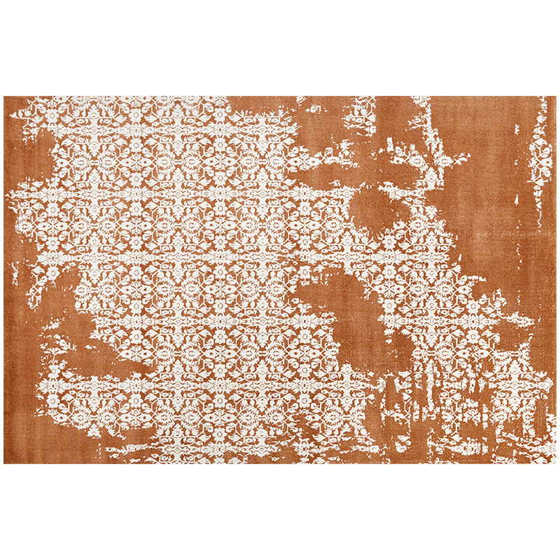 Alfombras de sala de estar de estilo medieval sin pegamento ambiental mantas de mesas de té gruesas de color cálido alfombras tejidas directas de fábrica