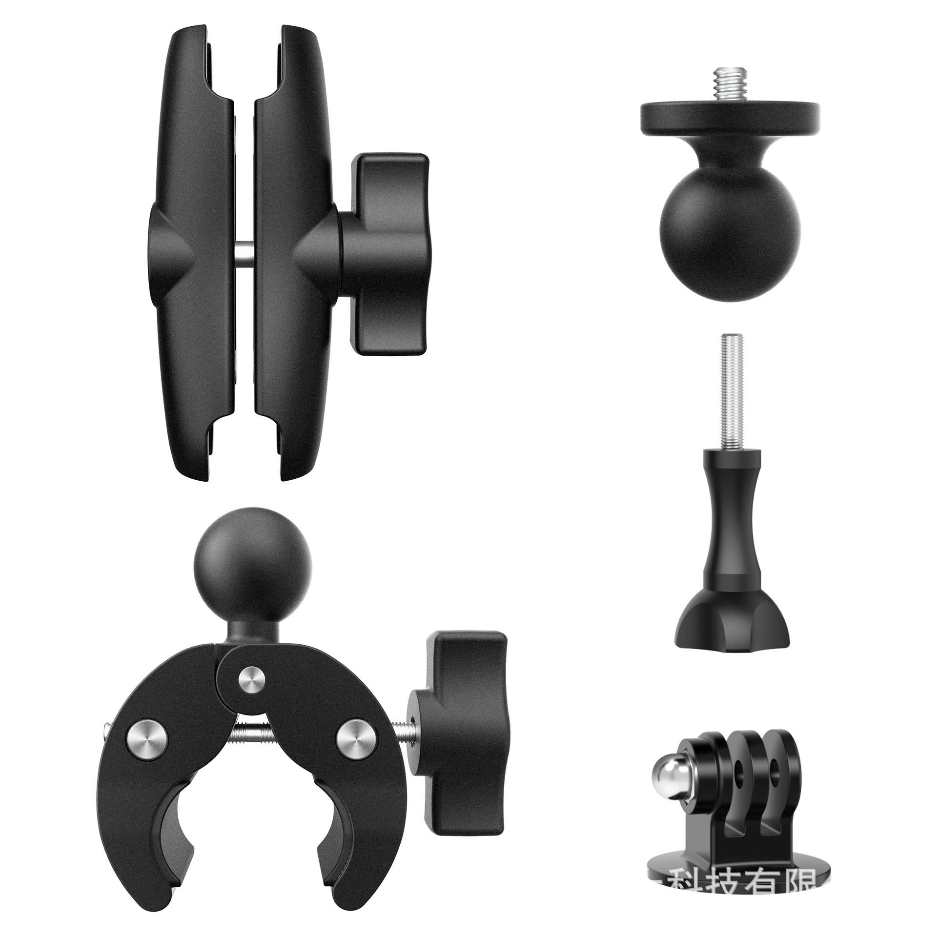 Ball head, tubing, 1inch, 25mm
