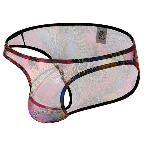 Cross-border foreign trade new style bohemian style European size see-through sexy and comfortable men's briefs men's underwear B183