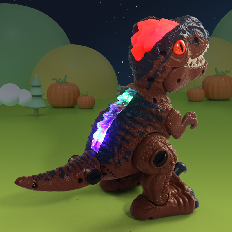 Nueva eléctrico caminar dinosaurio simulación de juguete luz sonido Tyrannosaurus animal modelo niño regalo al por mayor