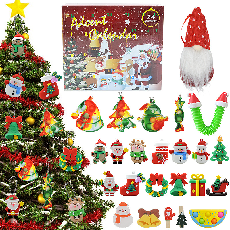 800g Weight 1 Set Quantity Christmas Cute Christmas Tree Santa Claus Snowman Plastic Party Supplies Party Favors 1 Set