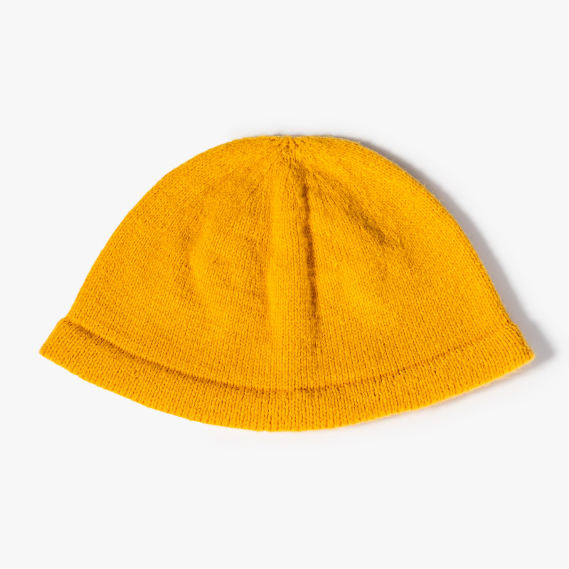 Sombrero de punto de piel de conejo de imitación para hombres y mujeres mismo estilo pareja europeo y americano Otoño e Invierno sombrero de punto sombrero de color caramelo moda todo partido