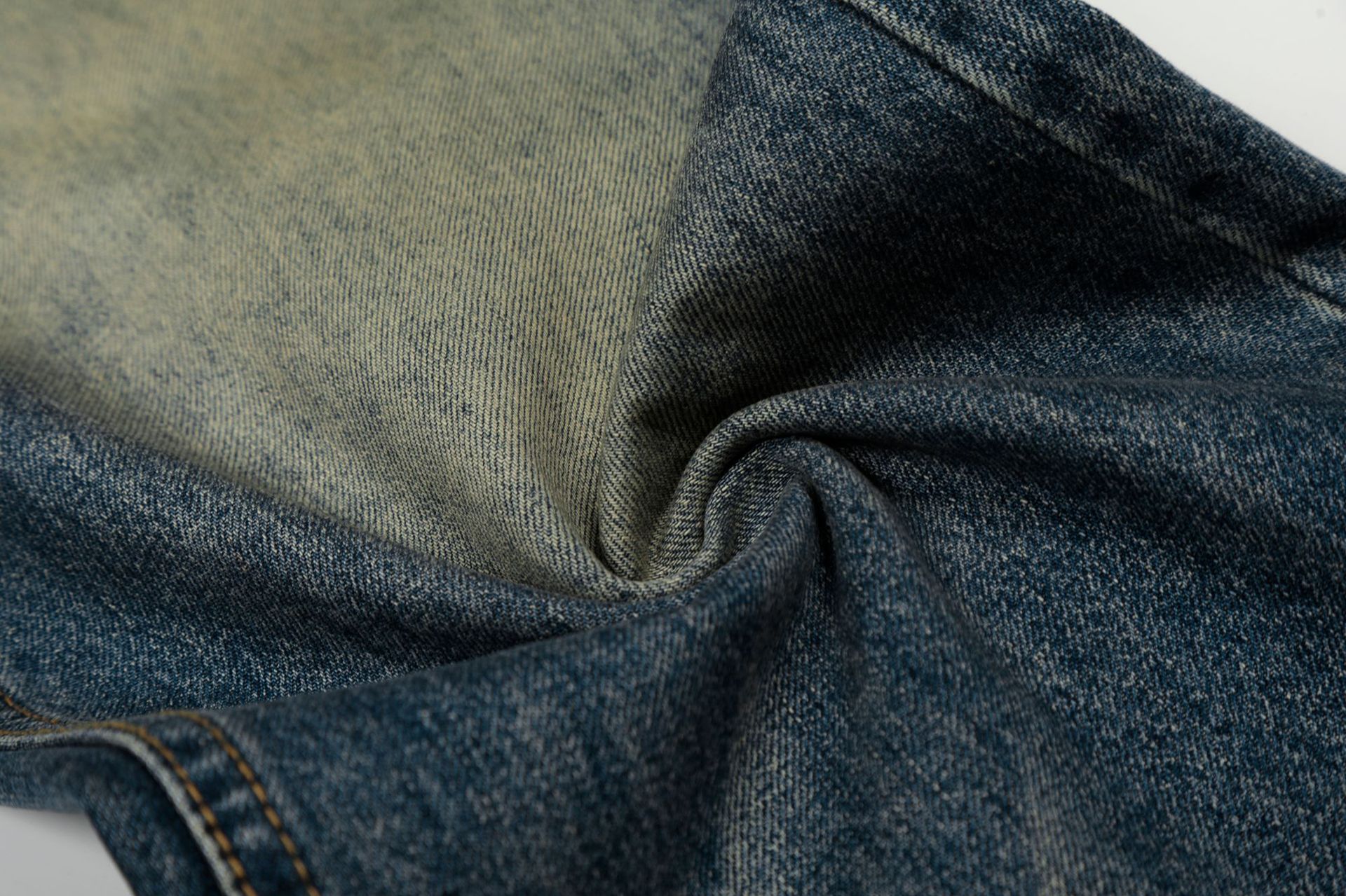 Jean en denim bleu délavé rétro de qualité supérieure, coupe ample, style urbain, pour hommes et femmes_voghion.com