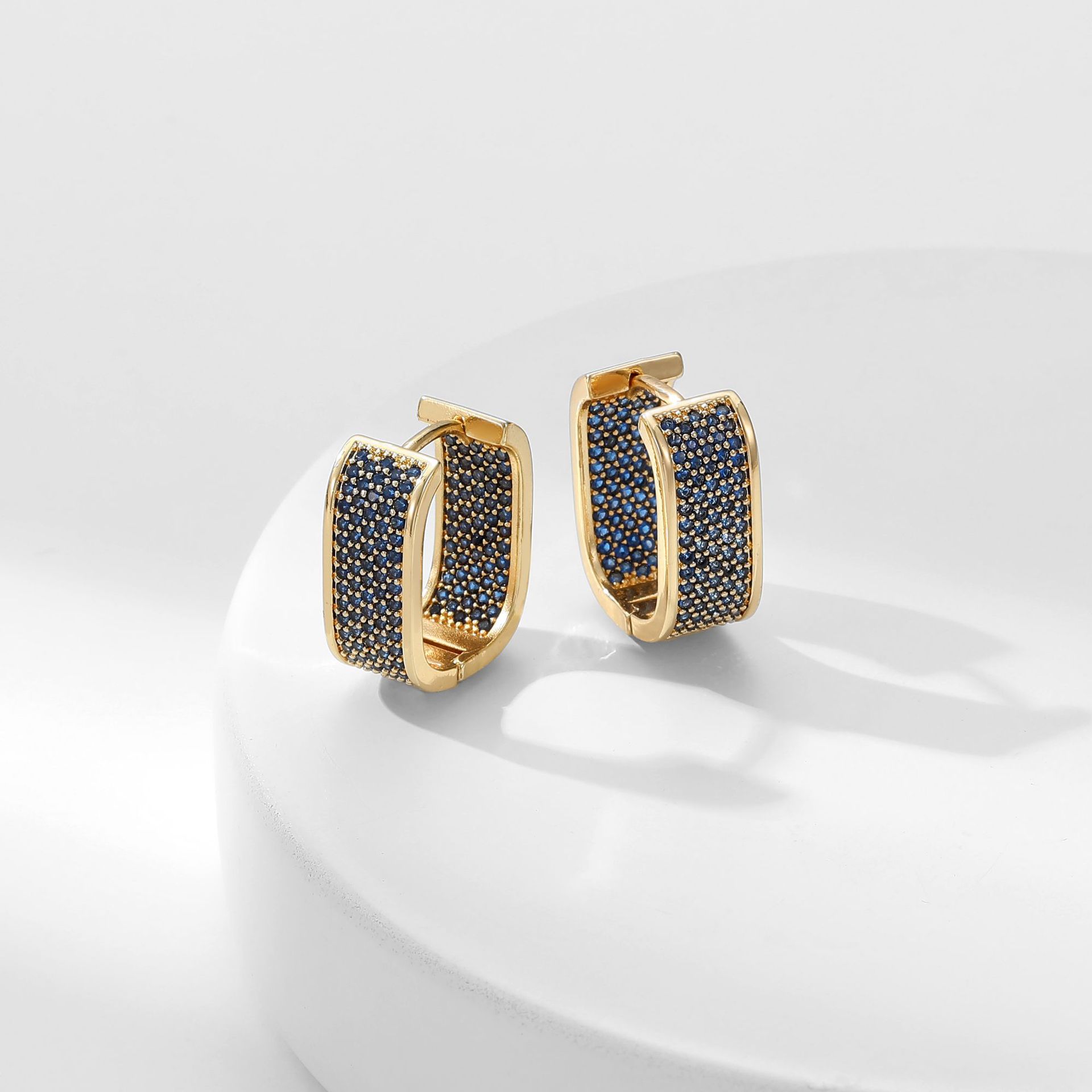 Earrings Classification 1 Pair Elegant Geometric Copper Zircon Earrings