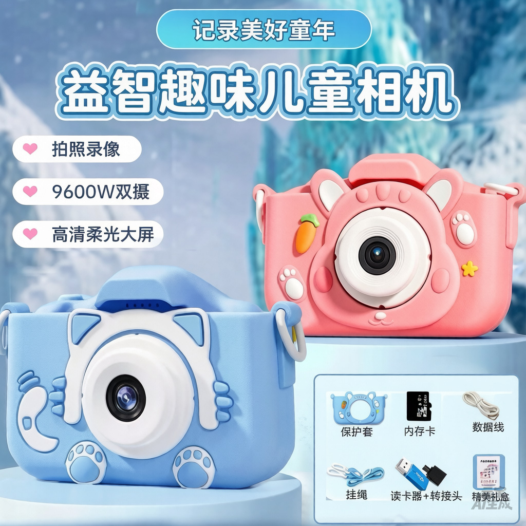 Mini cámara para niños puede tomar fotos y grabar video cámara digital para niños 3 - 12 años regalos de cumpleaños