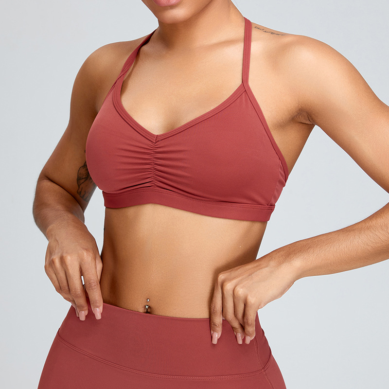 Nuevo sujetador de yoga ajustado transfronterizo de mujer cabina de espalda hermosa ropa interior deportiva de secado rápido para correr ropa de yoga ropa de fitness