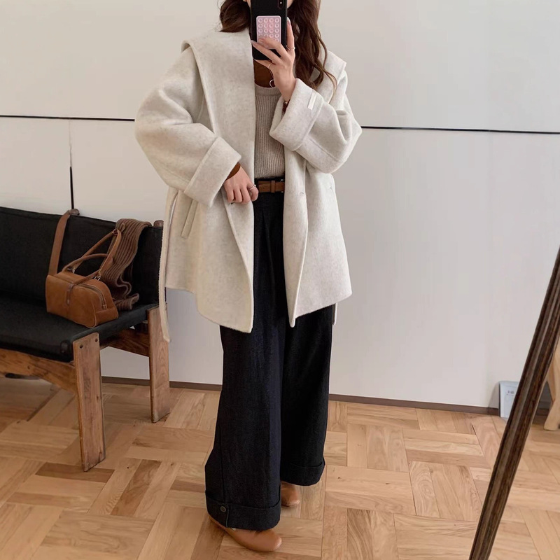 双面羊绒大衣女2025新款小个子高级感气质百搭大翻领羊毛呢子外套|undefined
