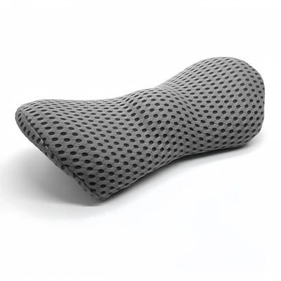 Waist support – Car Cushion, Car Lumbar Cushion - gray-regular-lumbar-support-rolled-into-pe-bag