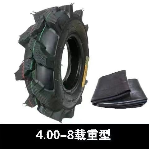 Mini tiller tire rotary tiller accessories agricultural vehicle inner and outer tire 350/350/4.00/400-6-8 thickened