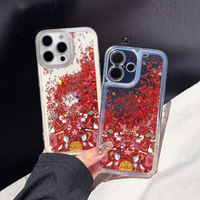 招财锦鲤红沙手机壳+手链适用iPhone11-16promax