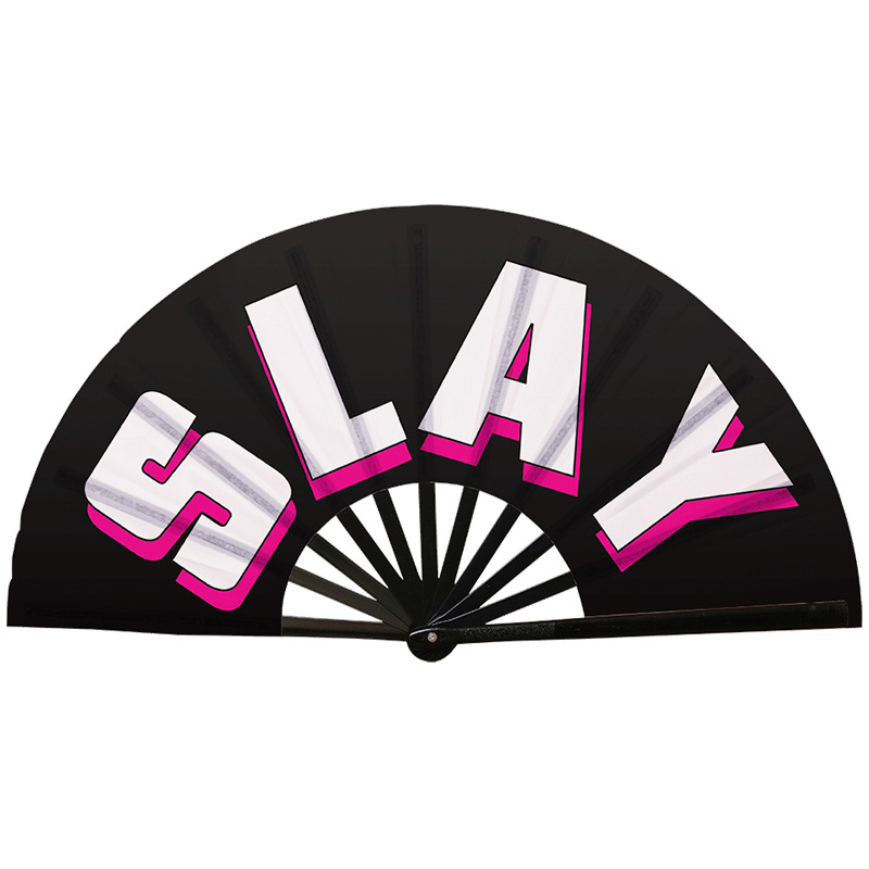 Abanico Plegable de Kung Fu de Plástico, Colorido, para Conciertos y Fiestas