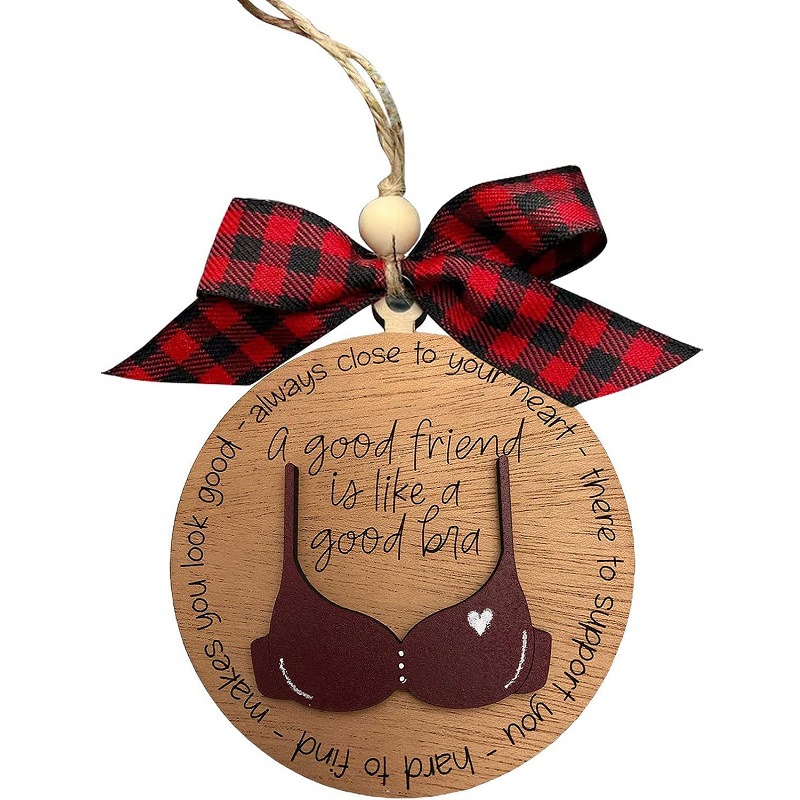 Divertido sujetador ornamento decoración favorita del amigo divertido Navidad decoración colgante árbol de Navidad ornamento colgante
